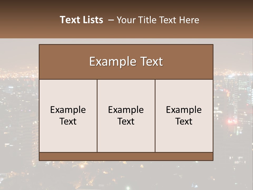 City Life Center Aerial View PowerPoint Template
