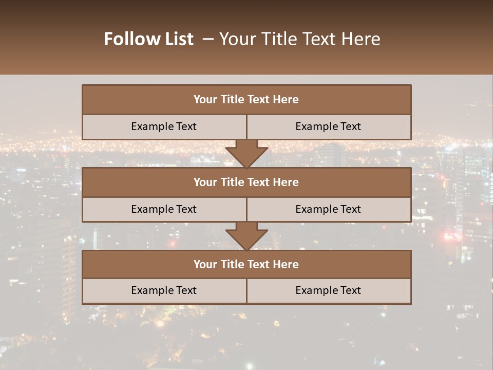 City Life Center Aerial View PowerPoint Template