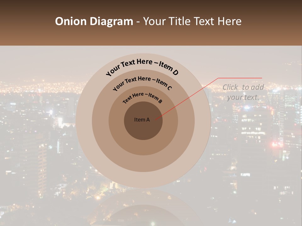 City Life Center Aerial View PowerPoint Template