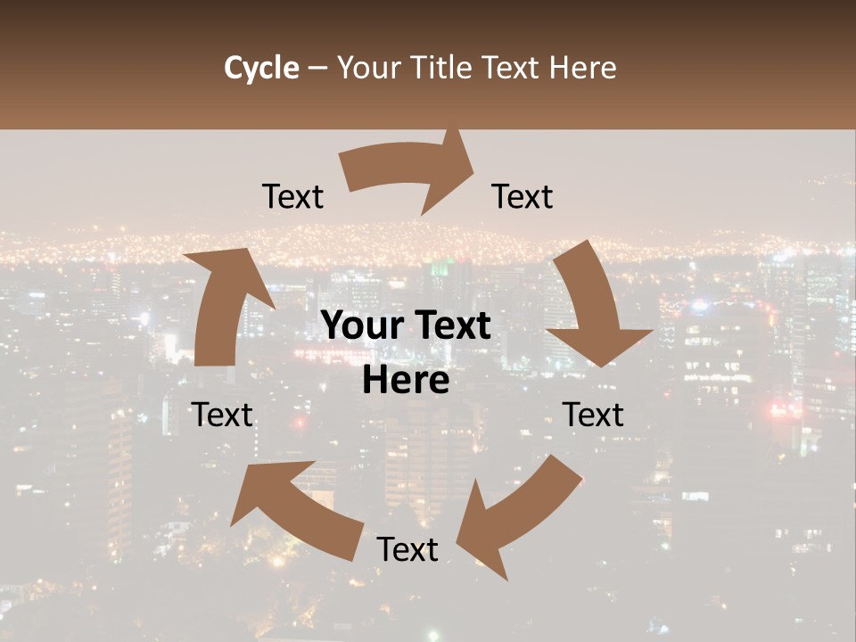 City Life Center Aerial View PowerPoint Template