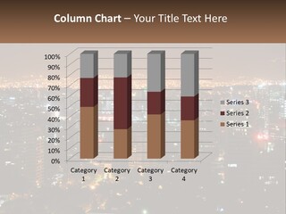 City Life Center Aerial View PowerPoint Template