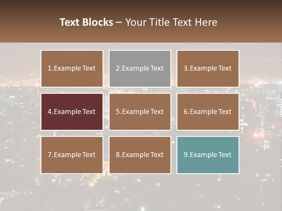 City Life Center Aerial View PowerPoint Template