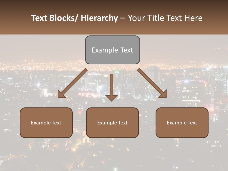 City Life Center Aerial View PowerPoint Template
