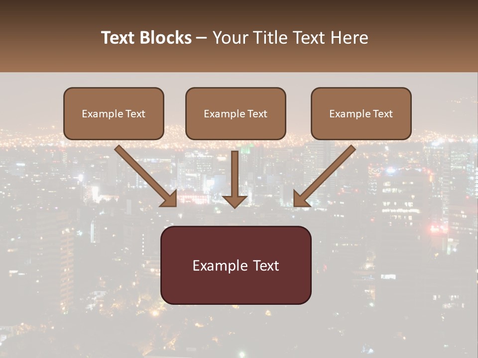 City Life Center Aerial View PowerPoint Template