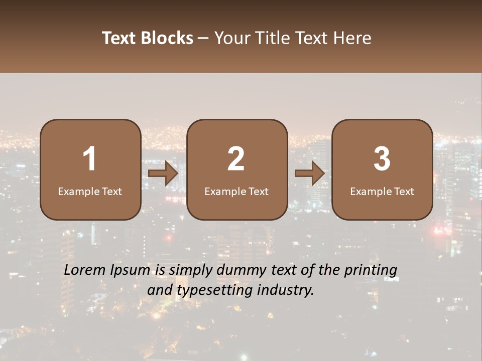 City Life Center Aerial View PowerPoint Template