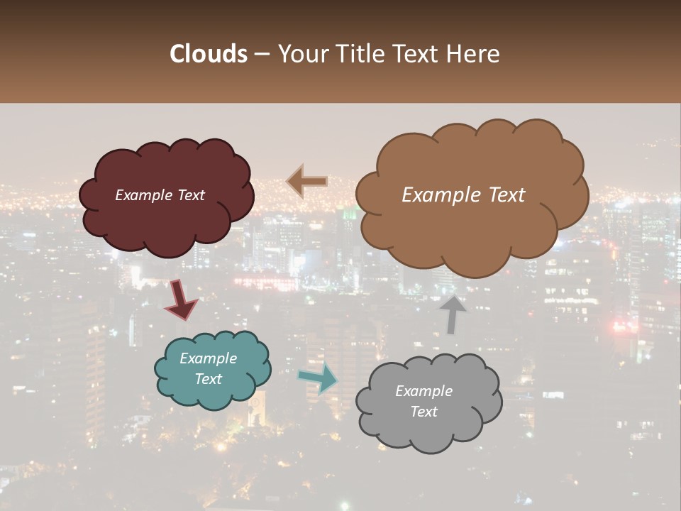 City Life Center Aerial View PowerPoint Template
