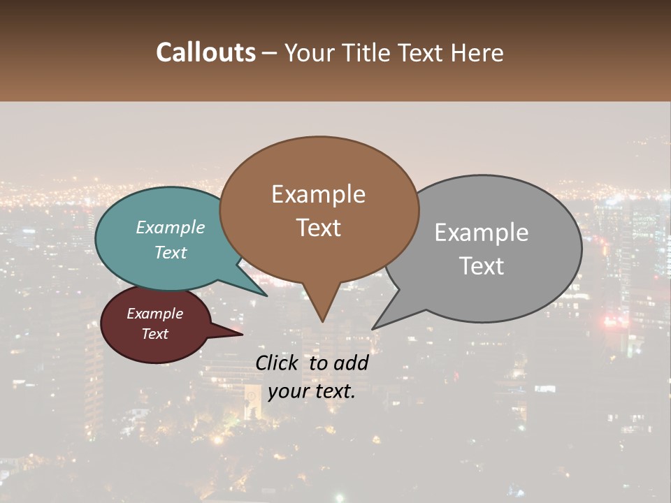 City Life Center Aerial View PowerPoint Template