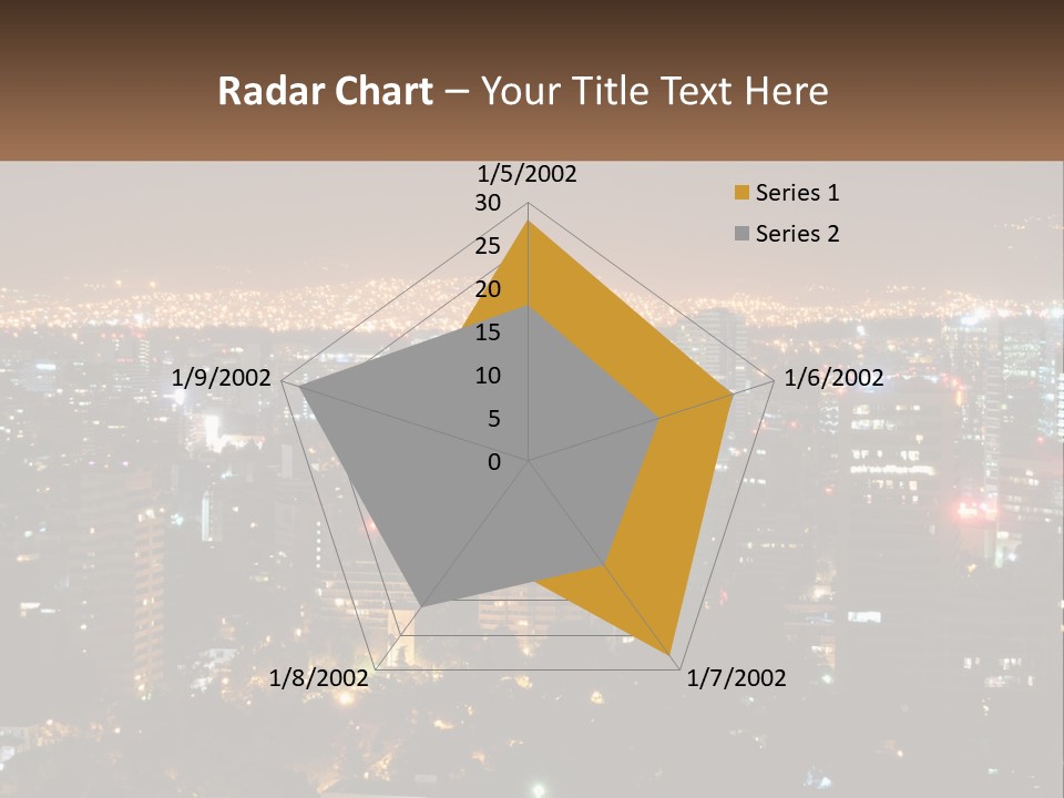 City Life Center Aerial View PowerPoint Template