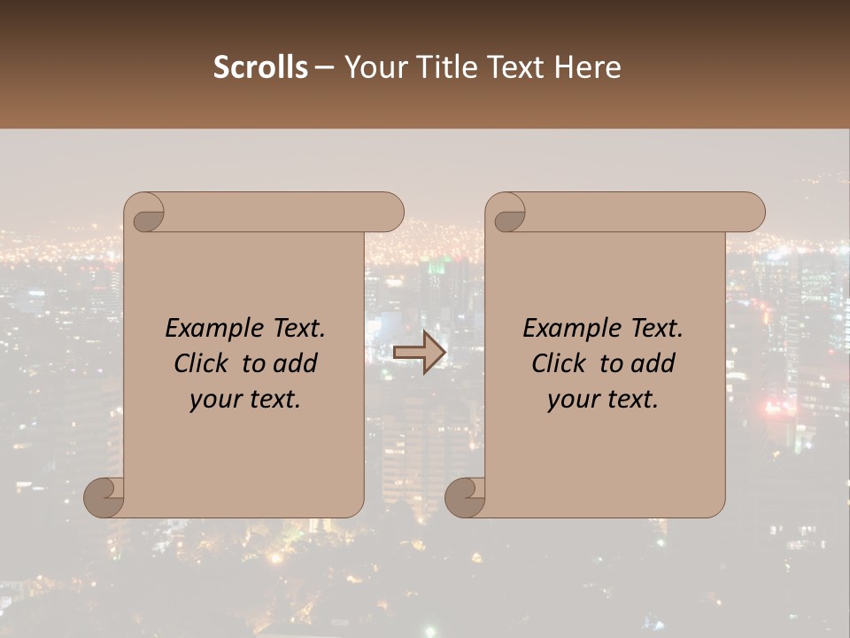 City Life Center Aerial View PowerPoint Template