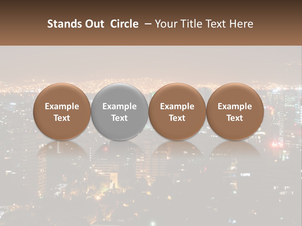 City Life Center Aerial View PowerPoint Template