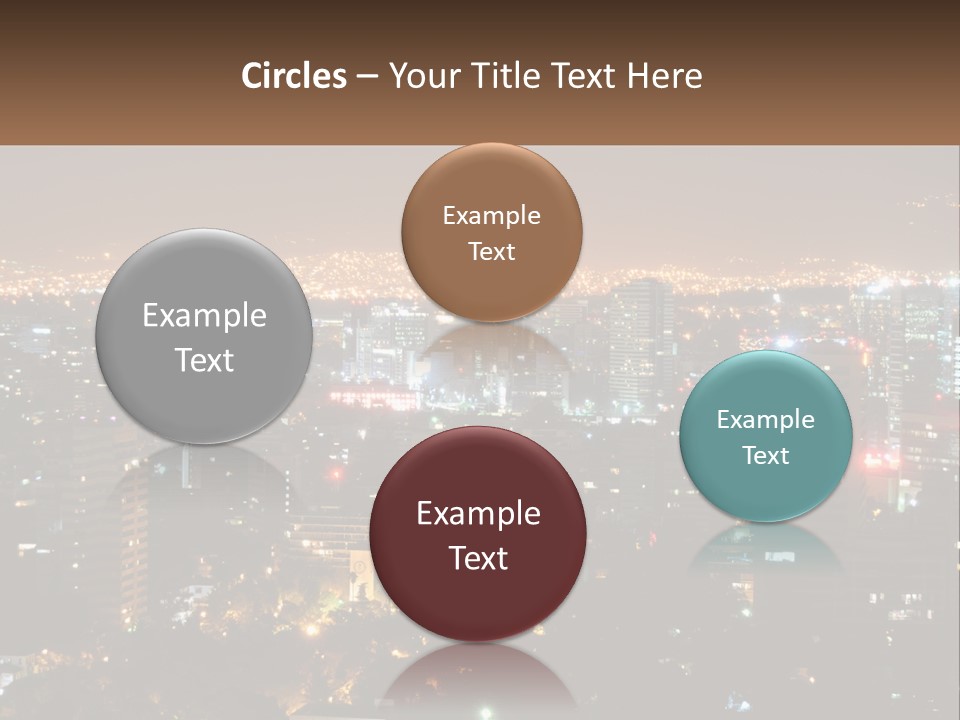 City Life Center Aerial View PowerPoint Template