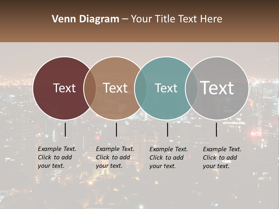City Life Center Aerial View PowerPoint Template
