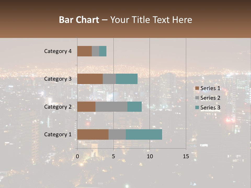 City Life Center Aerial View PowerPoint Template