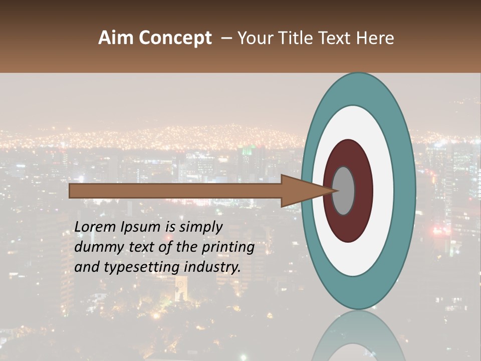 City Life Center Aerial View PowerPoint Template