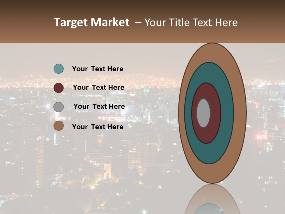 City Life Center Aerial View PowerPoint Template