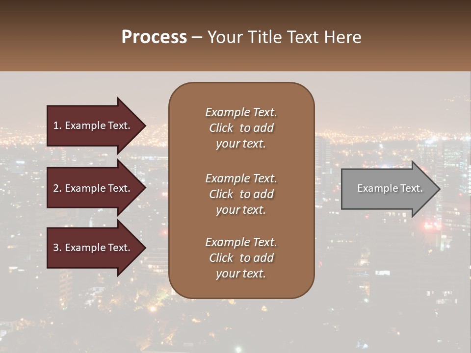 City Life Center Aerial View PowerPoint Template