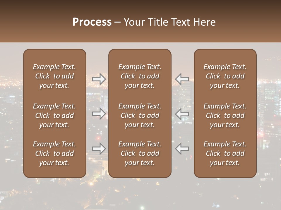 City Life Center Aerial View PowerPoint Template