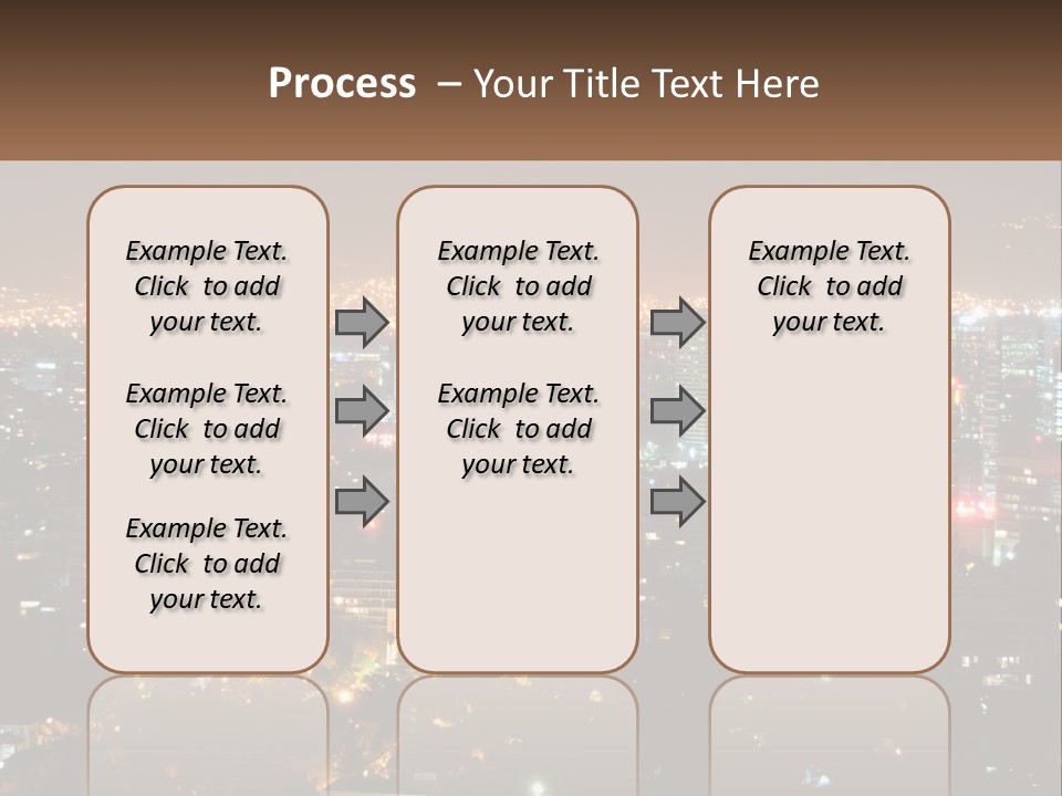 City Life Center Aerial View PowerPoint Template