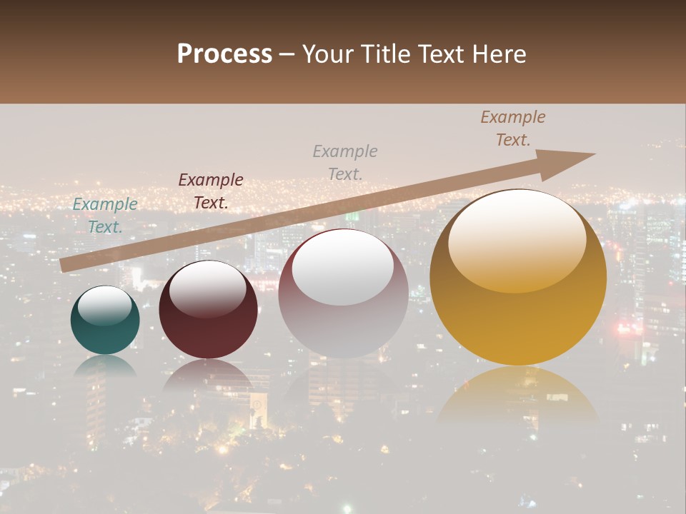 City Life Center Aerial View PowerPoint Template