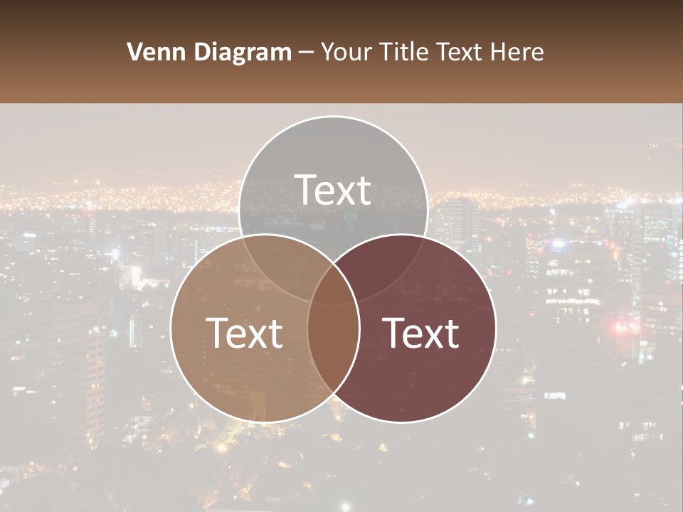 City Life Center Aerial View PowerPoint Template