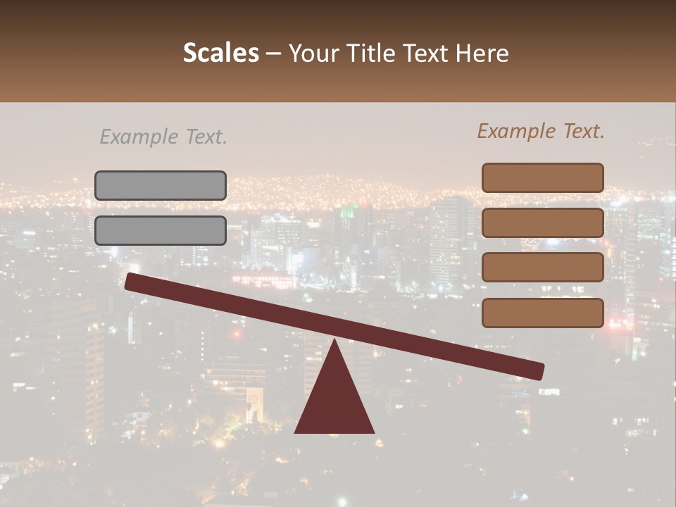 City Life Center Aerial View PowerPoint Template