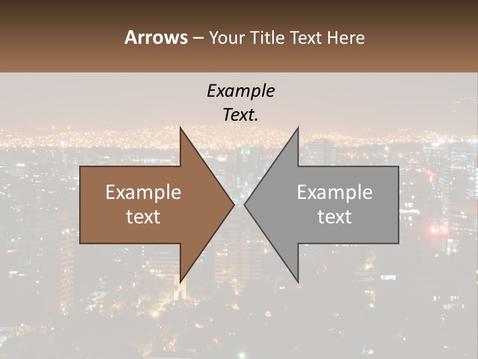 City Life Center Aerial View PowerPoint Template