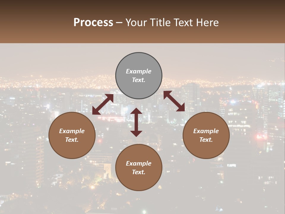 City Life Center Aerial View PowerPoint Template
