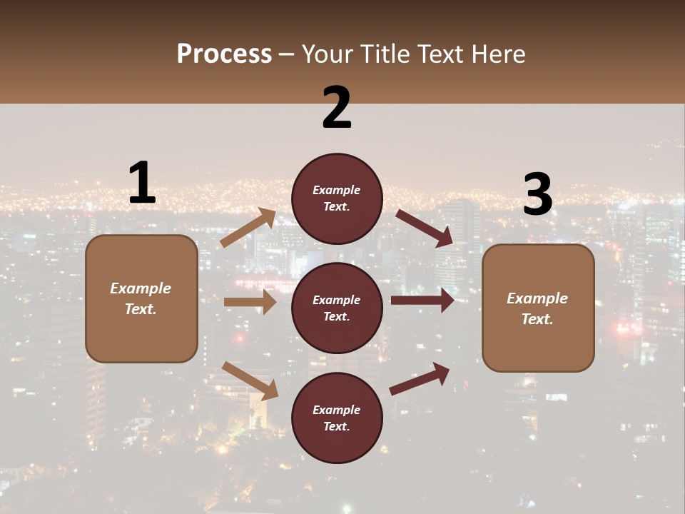 City Life Center Aerial View PowerPoint Template