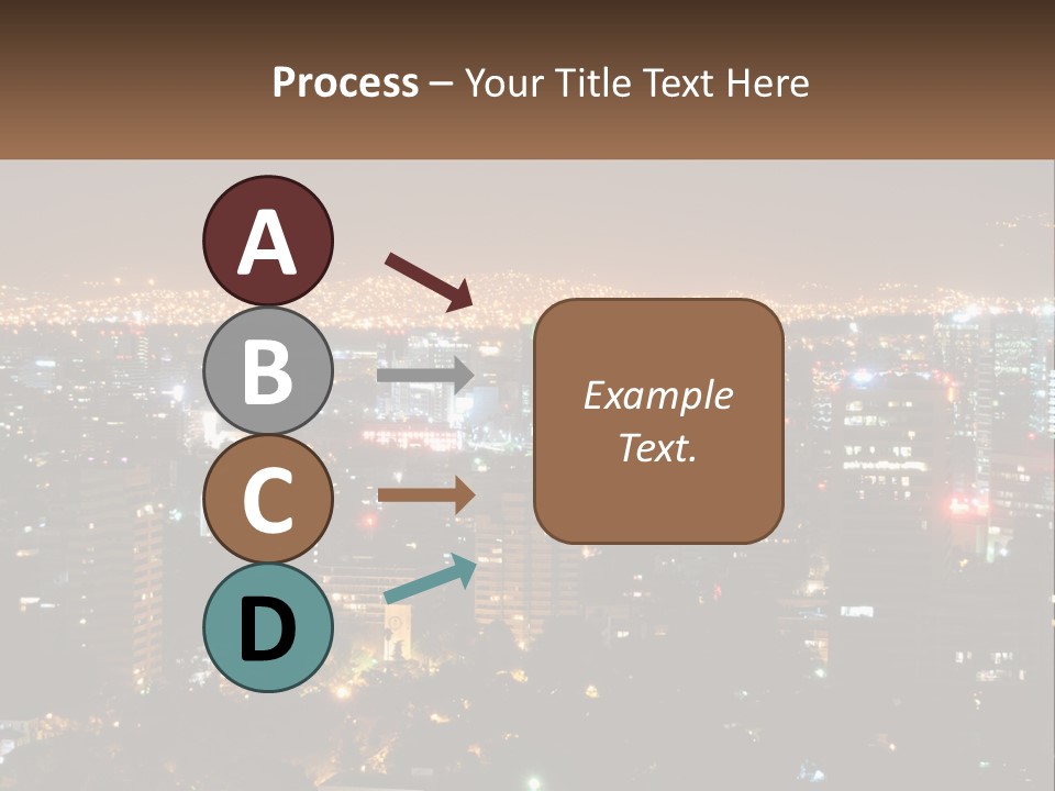 City Life Center Aerial View PowerPoint Template