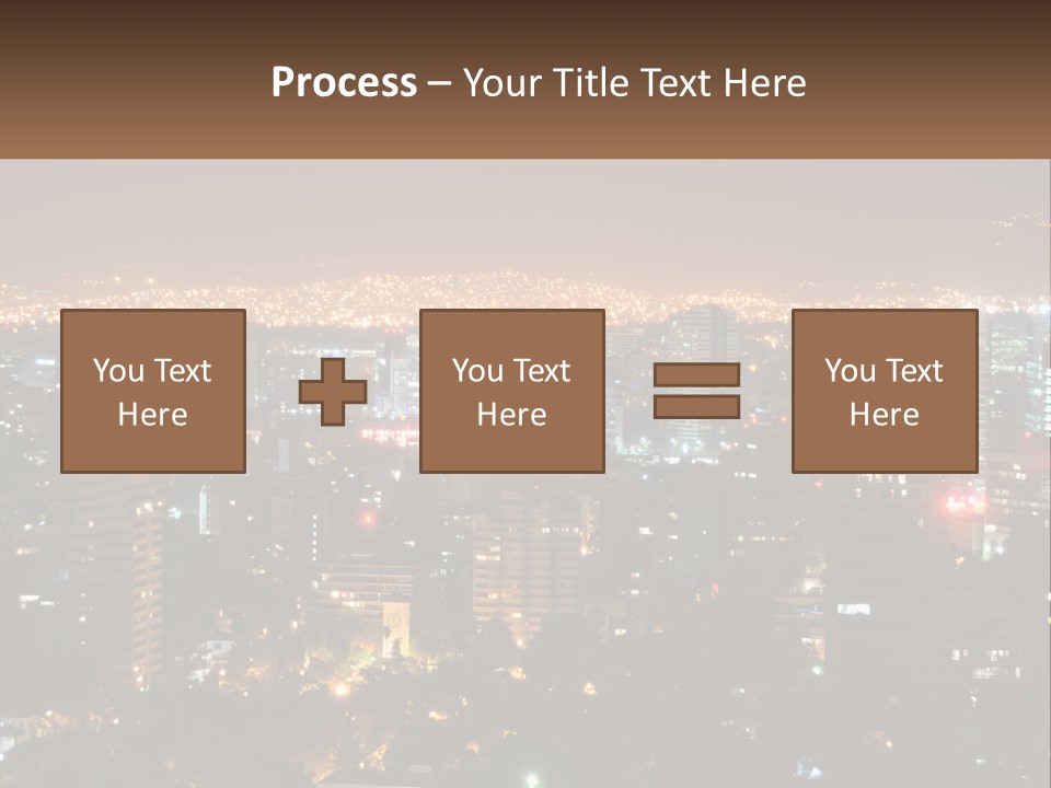 City Life Center Aerial View PowerPoint Template