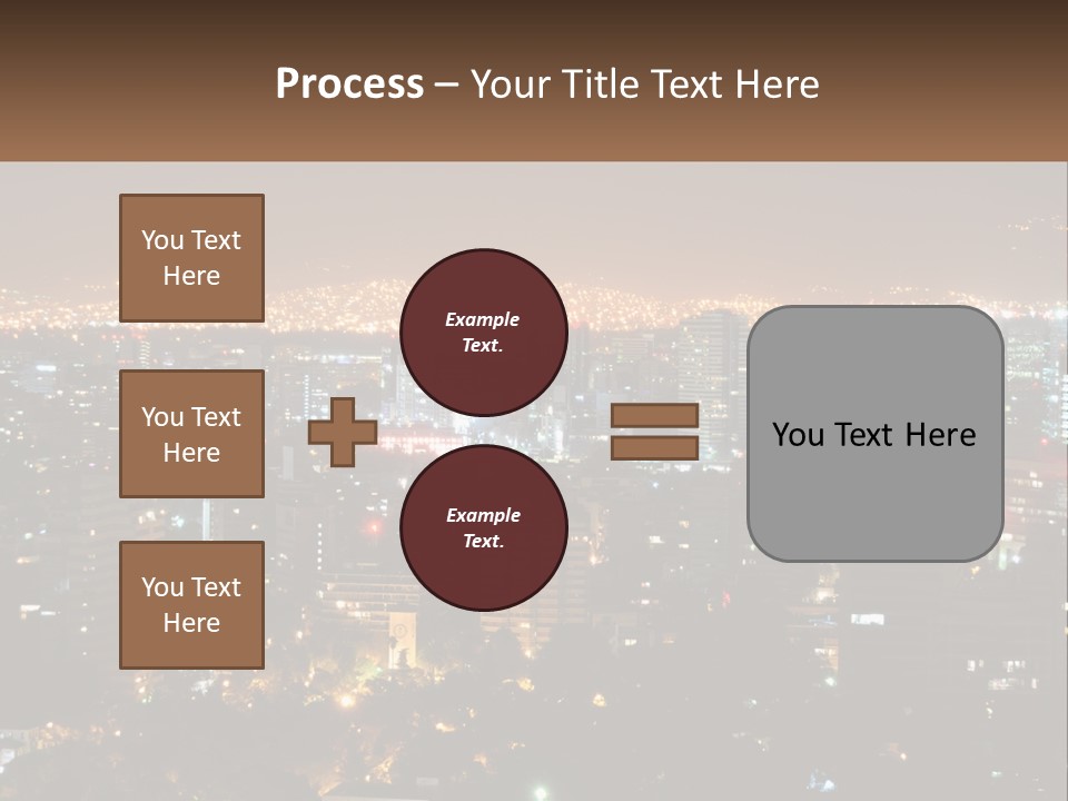 City Life Center Aerial View PowerPoint Template