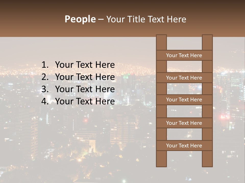 City Life Center Aerial View PowerPoint Template