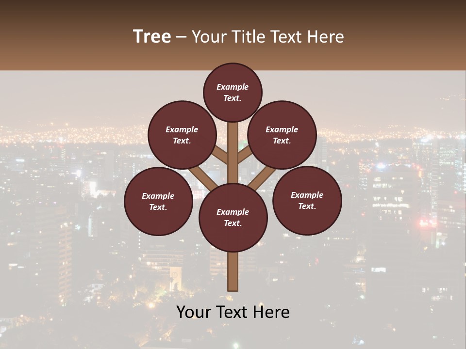 City Life Center Aerial View PowerPoint Template