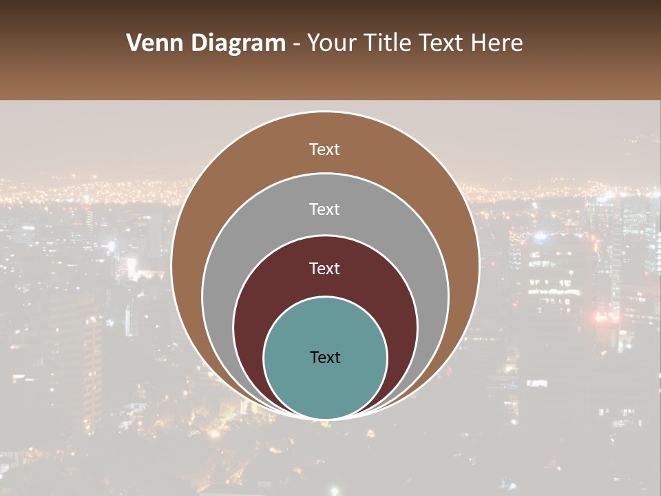 City Life Center Aerial View PowerPoint Template