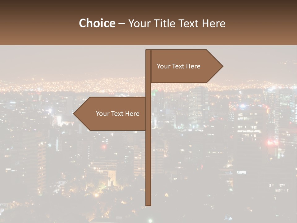 City Life Center Aerial View PowerPoint Template