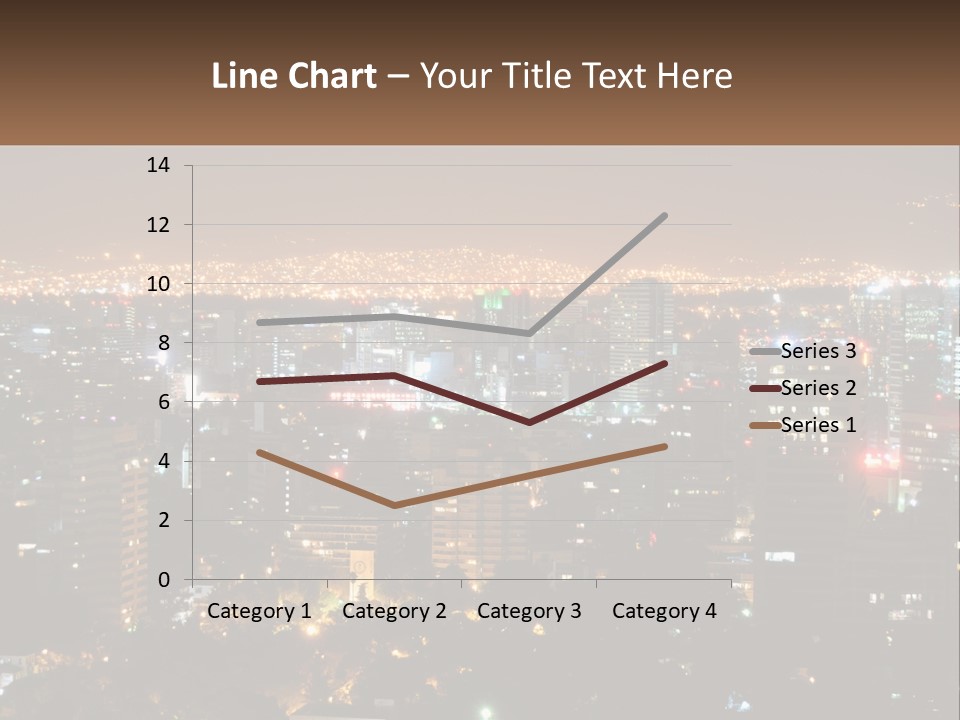 City Life Center Aerial View PowerPoint Template
