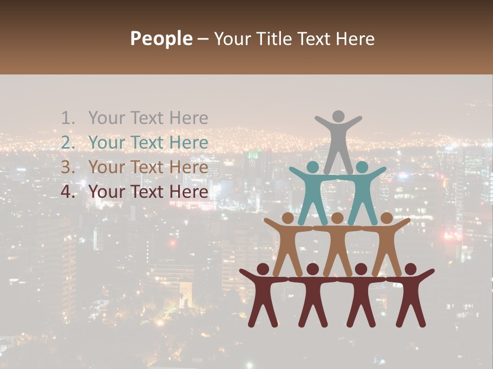 City Life Center Aerial View PowerPoint Template