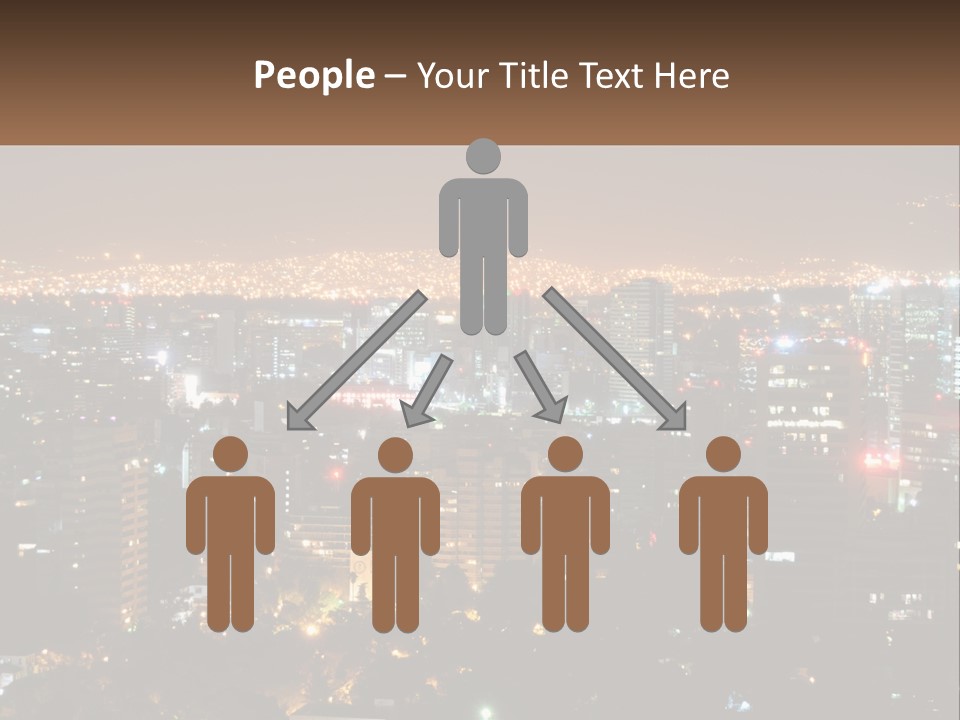 City Life Center Aerial View PowerPoint Template