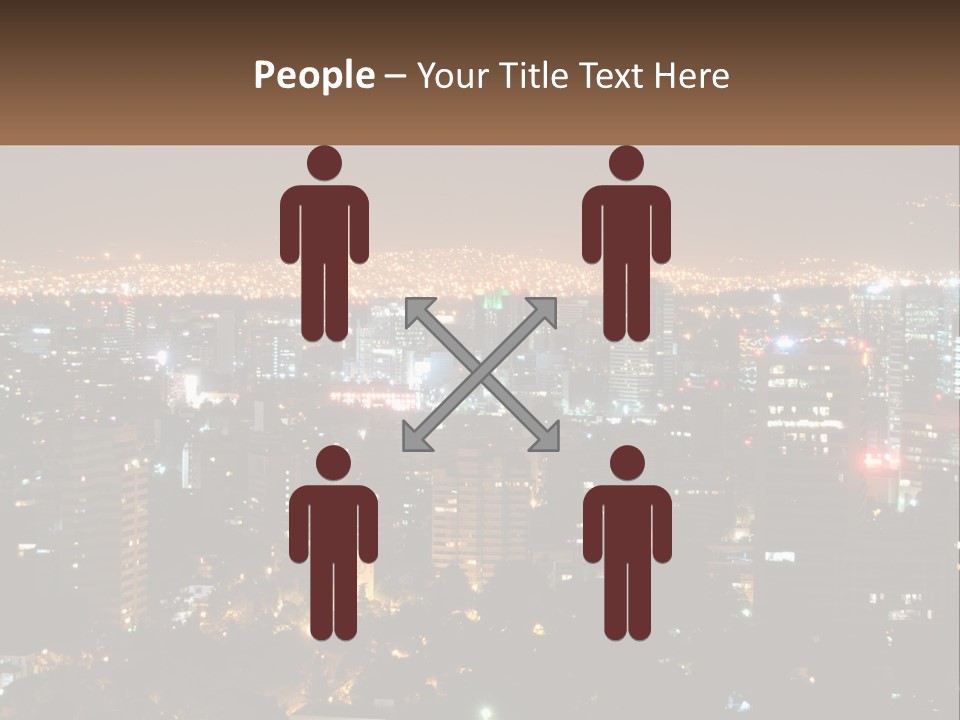 City Life Center Aerial View PowerPoint Template