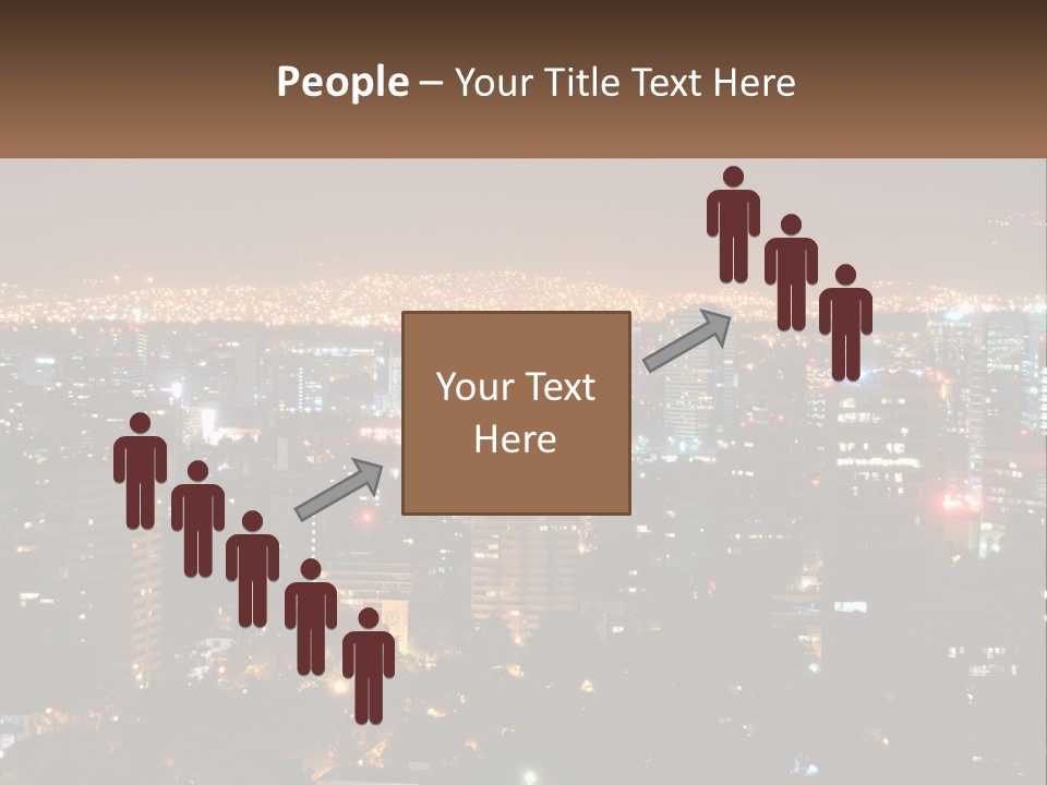 City Life Center Aerial View PowerPoint Template