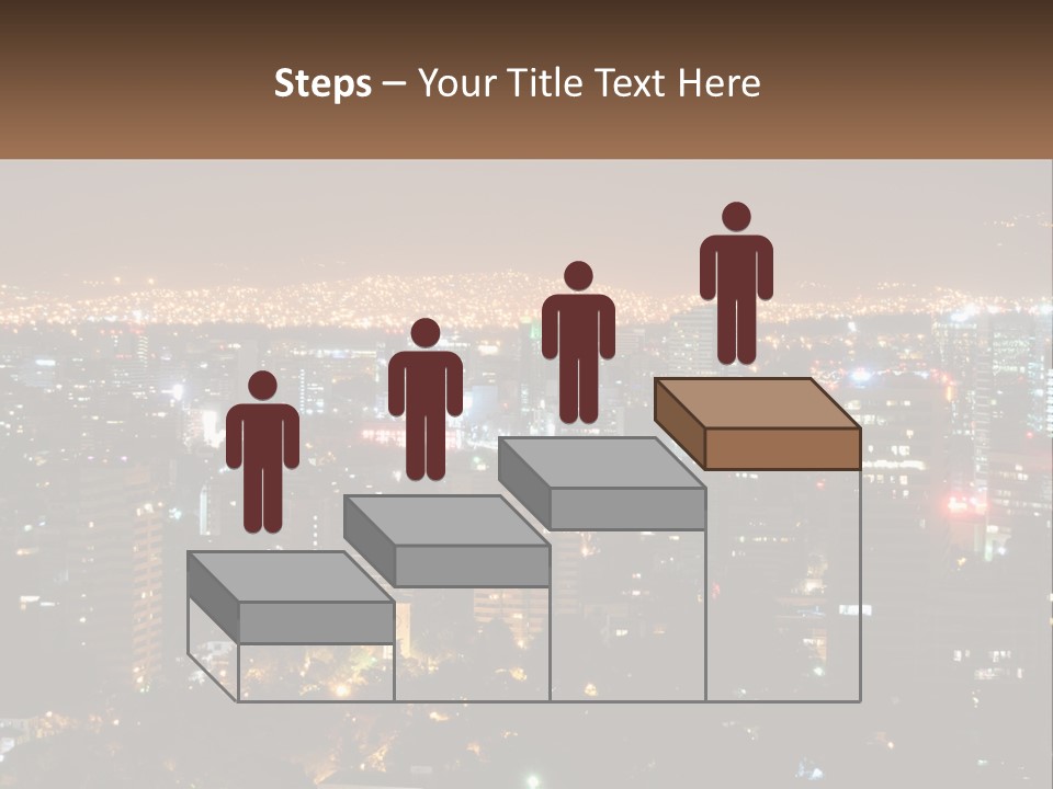 City Life Center Aerial View PowerPoint Template