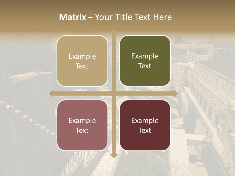 Cityscape Wall Jerusalem PowerPoint Template