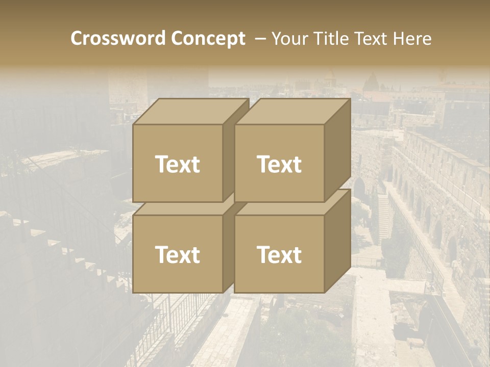 Cityscape Wall Jerusalem PowerPoint Template