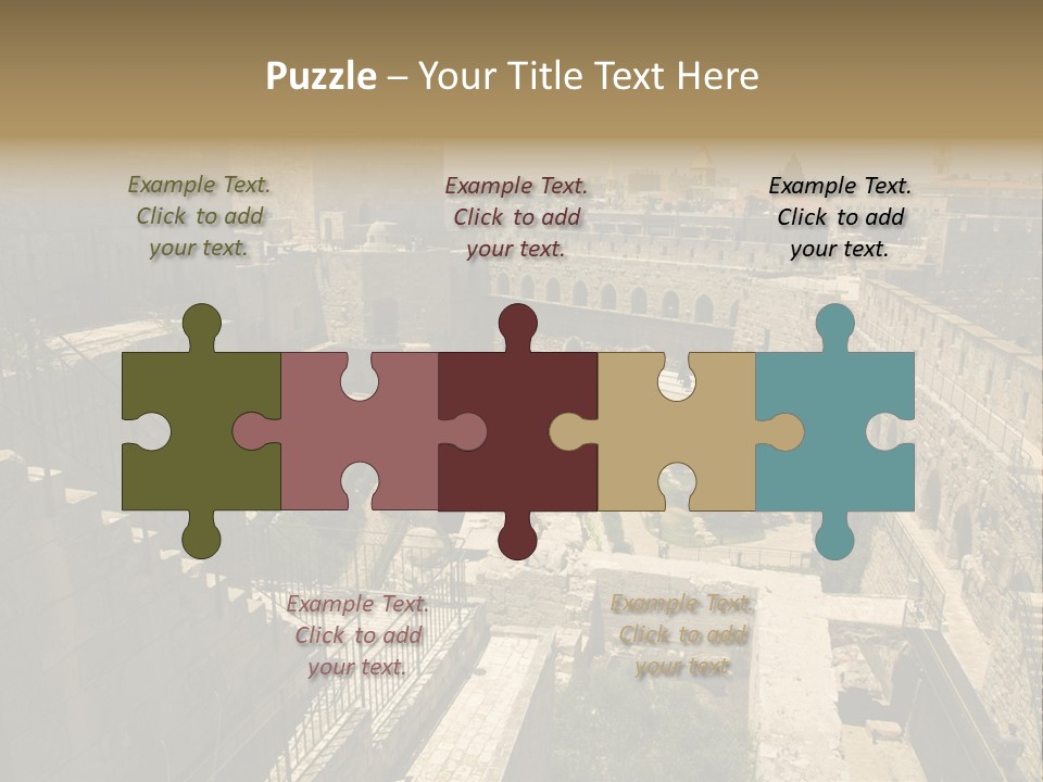 Cityscape Wall Jerusalem PowerPoint Template