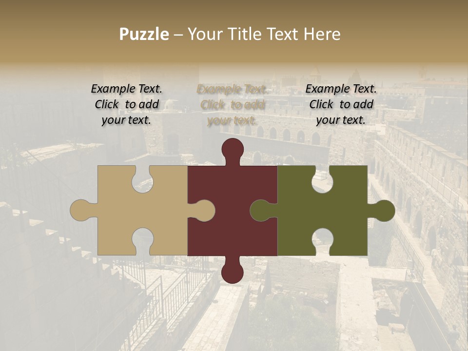 Cityscape Wall Jerusalem PowerPoint Template
