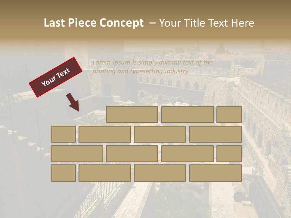 Cityscape Wall Jerusalem PowerPoint Template