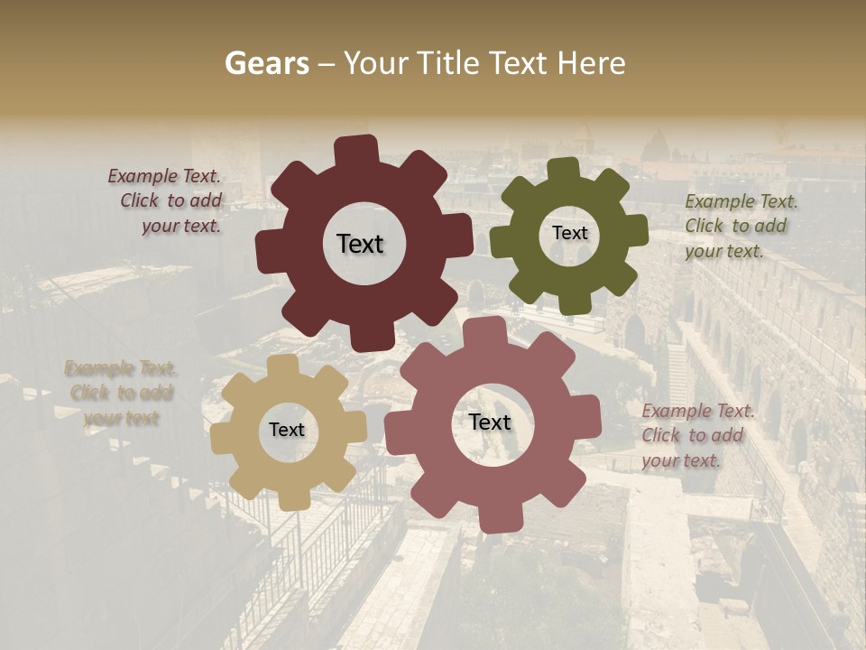 Cityscape Wall Jerusalem PowerPoint Template