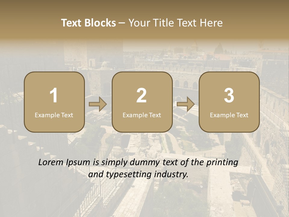 Cityscape Wall Jerusalem PowerPoint Template