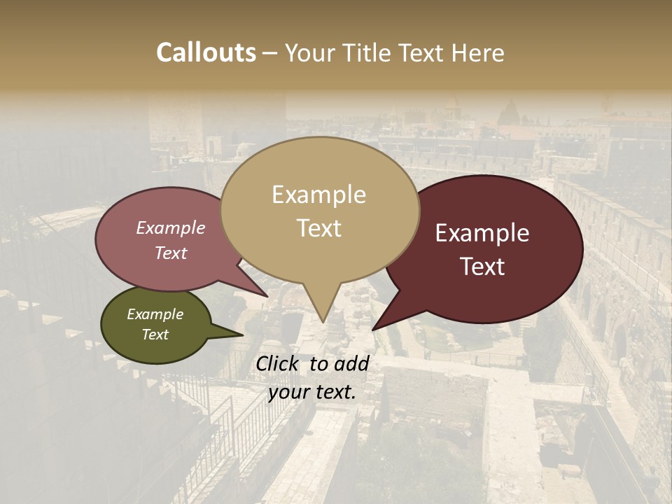 Cityscape Wall Jerusalem PowerPoint Template