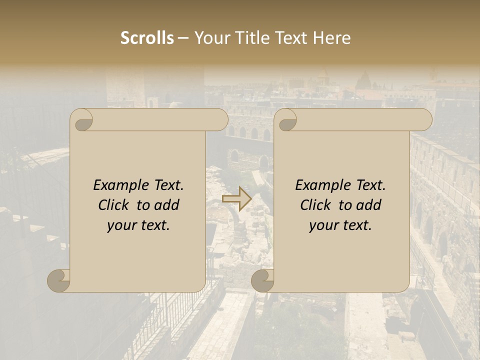 Cityscape Wall Jerusalem PowerPoint Template